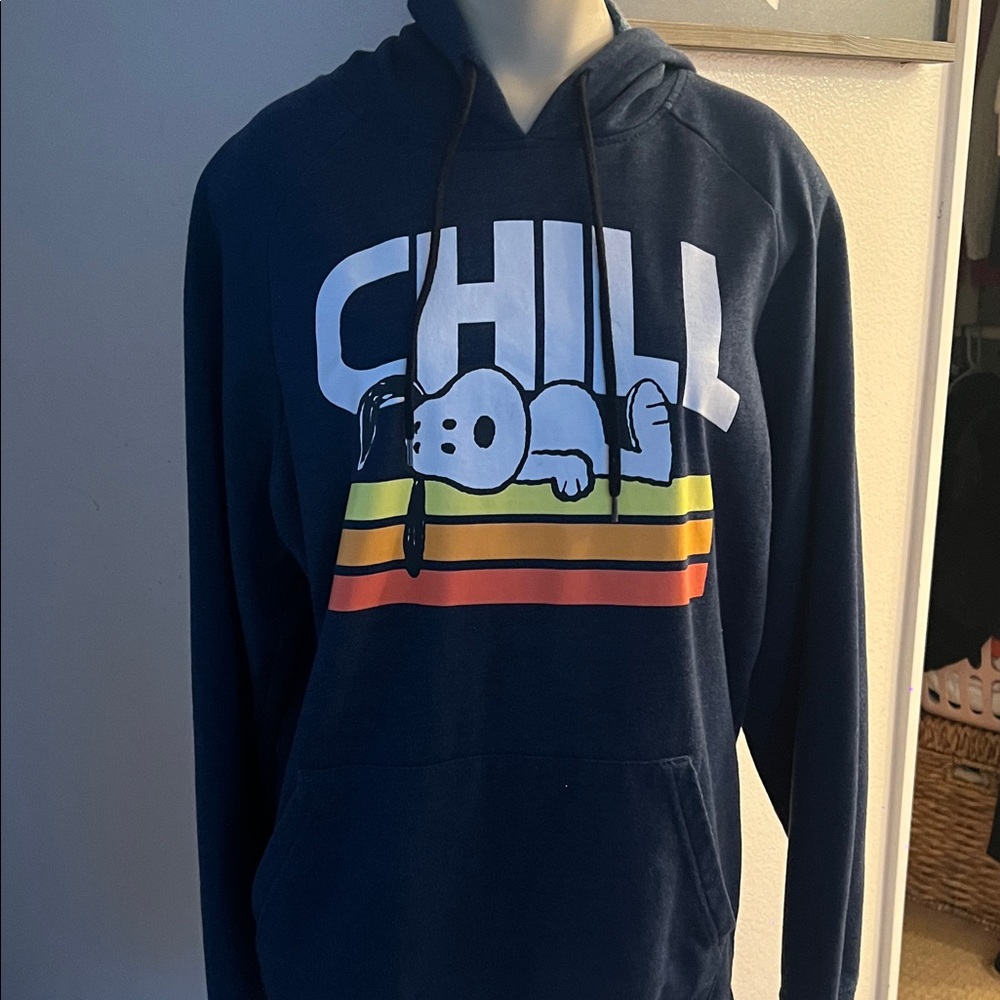 Peanuts Blue Retro Graphic Sweater